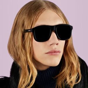 SALE! NEW Gucci GG1316S 001 Black Grey Square Unisex Sunglasses